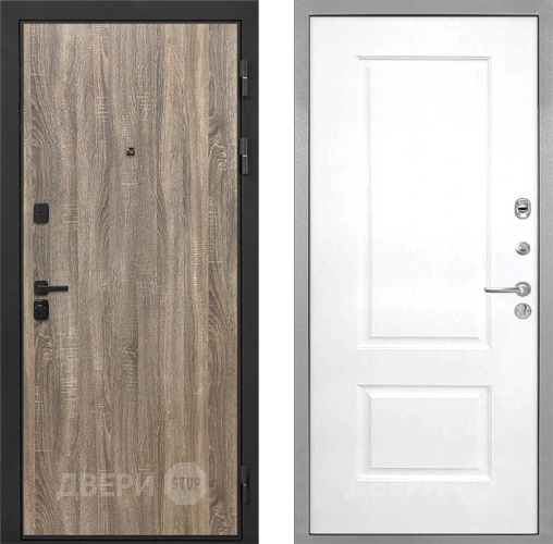 Входная металлическая Дверь Интекрон (INTECRON) Профит Black Дуб Турин Альба Роял Вуд белый в Фрязино