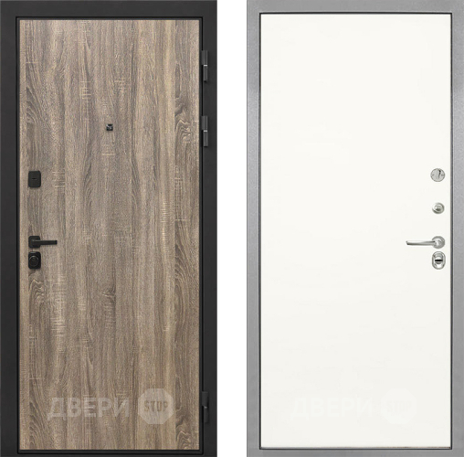 Входная металлическая Дверь Интекрон (INTECRON) Профит Black Дуб Турин Гладкая Слоновая кость в Фрязино