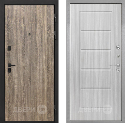 Входная металлическая Дверь Интекрон (INTECRON) Профит Black Дуб Турин ФЛ-39 Сандал белый в Фрязино