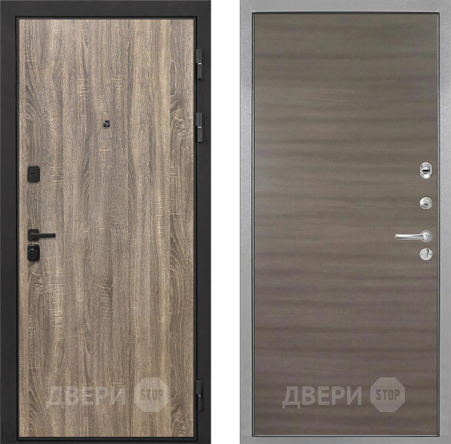 Входная металлическая Дверь Интекрон (INTECRON) Профит Black Дуб Турин Гладкая Дуб тоскано поперечный в Фрязино