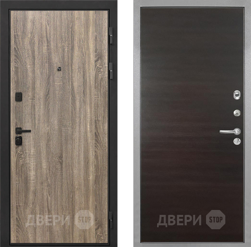 Входная металлическая Дверь Интекрон (INTECRON) Профит Black Дуб Турин Гладкая Эковенге поперечный в Фрязино