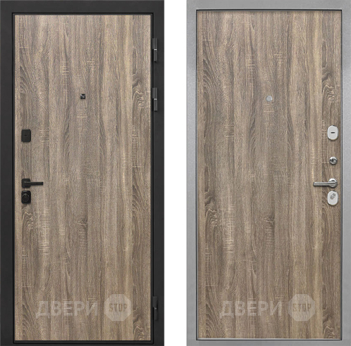 Входная металлическая Дверь Интекрон (INTECRON) Профит Black Дуб Турин Гладкая Дуб турин в Фрязино