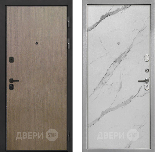 Входная металлическая Дверь Интекрон (INTECRON) Профит Black Венге Коричневый Гладкая Мрамор натуральный арктик в Фрязино