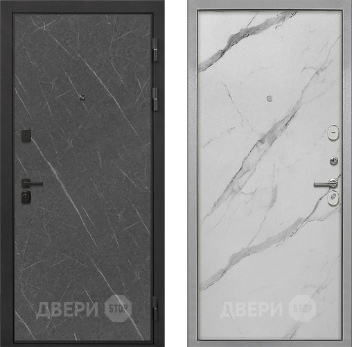Входная металлическая Дверь Интекрон (INTECRON) Профит Black Гранит Лава Оникс Гладкая Мрамор натуральный арктик в Фрязино