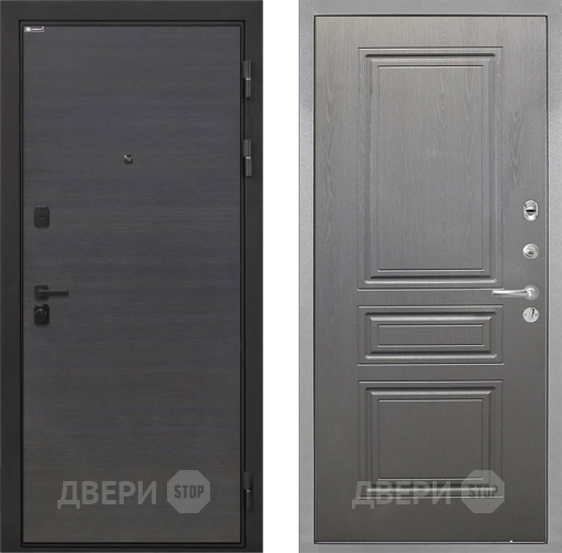 Входная металлическая Дверь Интекрон (INTECRON) Профит Black Эковенге ФЛ-243 Графит вуд дуб в Фрязино
