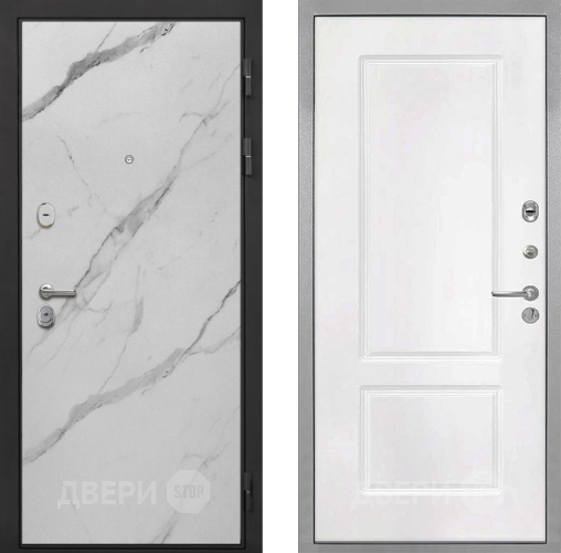 Входная металлическая Дверь Интекрон (INTECRON) Гектор Мрамор Арктик КВ-2 Белый матовый в Фрязино