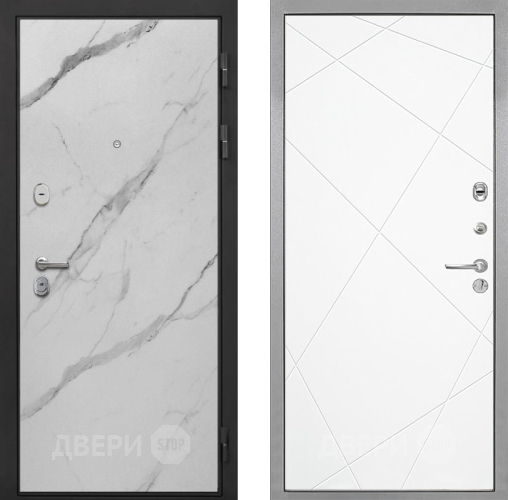Входная металлическая Дверь Интекрон (INTECRON) Гектор Мрамор Арктик Лучи-М Софт милк в Фрязино