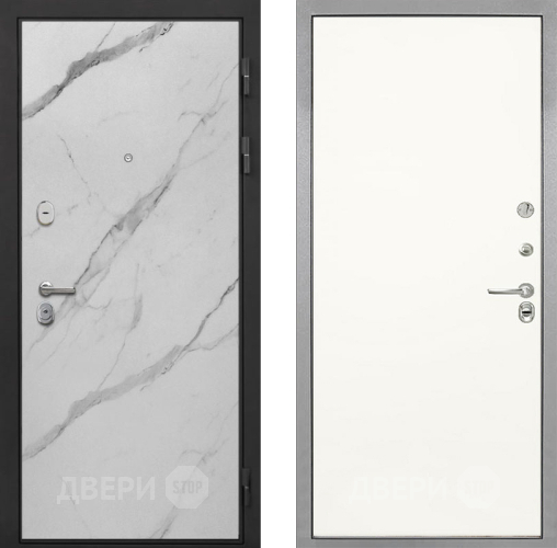 Входная металлическая Дверь Интекрон (INTECRON) Гектор Мрамор Арктик Гладкая Слоновая кость в Фрязино