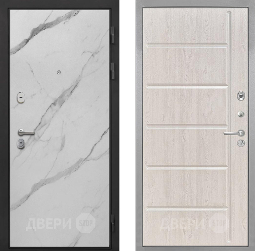 Входная металлическая Дверь Интекрон (INTECRON) Гектор Мрамор Арктик ФЛ-102 Сосна белая в Фрязино