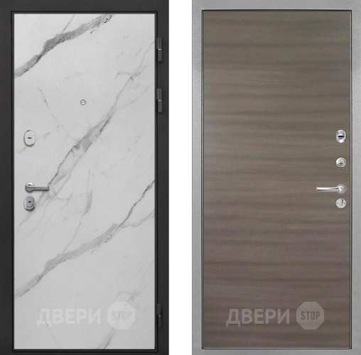 Входная металлическая Дверь Интекрон (INTECRON) Гектор Мрамор Арктик Гладкая Дуб тоскано поперечный в Фрязино