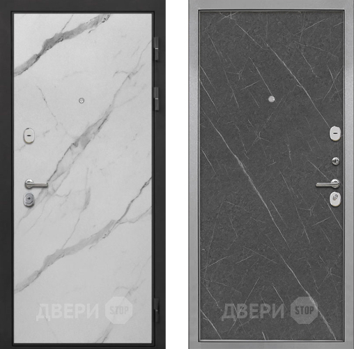 Входная металлическая Дверь Интекрон (INTECRON) Гектор Мрамор Арктик Гладкая Гранит лава оникс в Фрязино