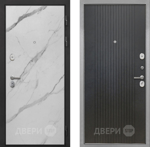 Дверь Интекрон (INTECRON) Гектор Мрамор Арктик ФЛ-295 Лофт черный в Фрязино