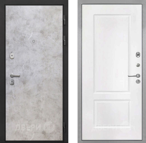 Входная металлическая Дверь Интекрон (INTECRON) Гектор Мрамор Светлый КВ-2 Белый матовый в Фрязино
