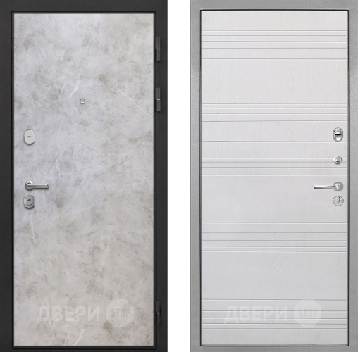 Входная металлическая Дверь Интекрон (INTECRON) Гектор Мрамор Светлый ФЛ-316 Белый ясень в Фрязино