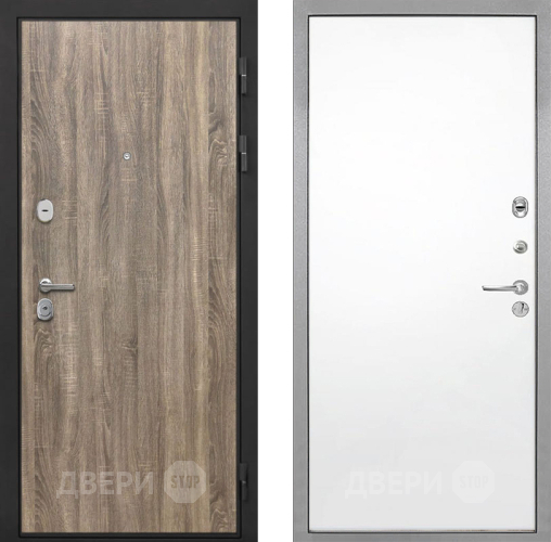 Входная металлическая Дверь Интекрон (INTECRON) Гектор Дуб Турин Гладкая Силк Сноу в Фрязино