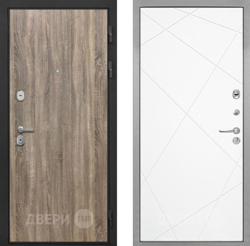 Входная металлическая Дверь Интекрон (INTECRON) Гектор Дуб Турин Лучи-М Софт милк в Фрязино