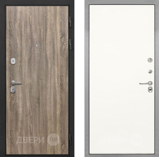 Входная металлическая Дверь Интекрон (INTECRON) Гектор Дуб Турин Гладкая Слоновая кость в Фрязино