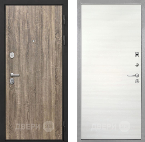 Входная металлическая Дверь Интекрон (INTECRON) Гектор Дуб Турин Гладкая Дуб сильвер поперечный в Фрязино