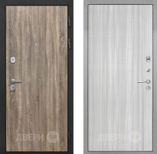 Входная металлическая Дверь Интекрон (INTECRON) Гектор Дуб Турин В-07 с молдингом Сандал белый в Фрязино