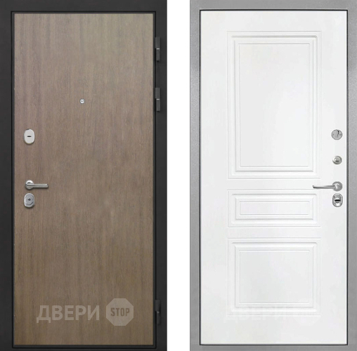 Входная металлическая Дверь Интекрон (INTECRON) Гектор Венге Коричневый ФЛ-243 Белый матовый в Фрязино