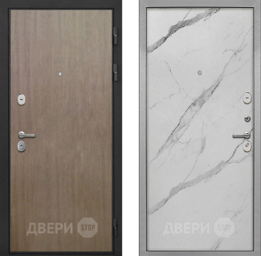 Входная металлическая Дверь Интекрон (INTECRON) Гектор Венге Коричневый Гладкая Мрамор натуральный арктик в Фрязино