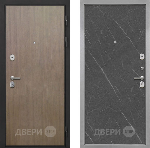 Входная металлическая Дверь Интекрон (INTECRON) Гектор Венге Коричневый Гладкая Гранит лава оникс в Фрязино