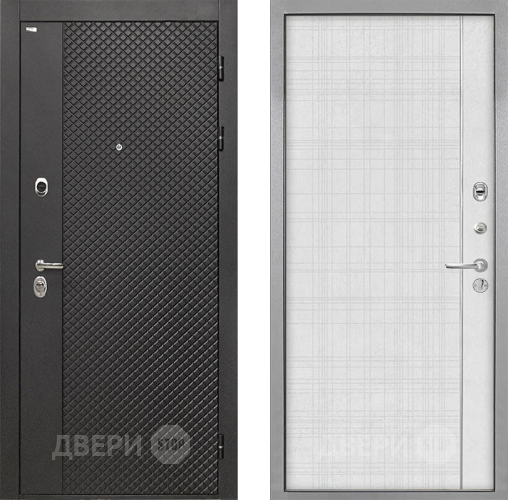 Входная металлическая Дверь Интекрон (INTECRON) Олимпия Black 4К В-07 с молдингом Лофт белый в Фрязино