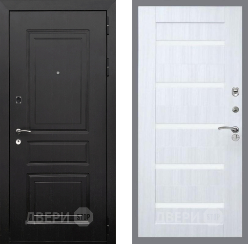 Входная металлическая Дверь Рекс (REX) 6 Венге СБ-14 стекло белое Сандал белый в Фрязино