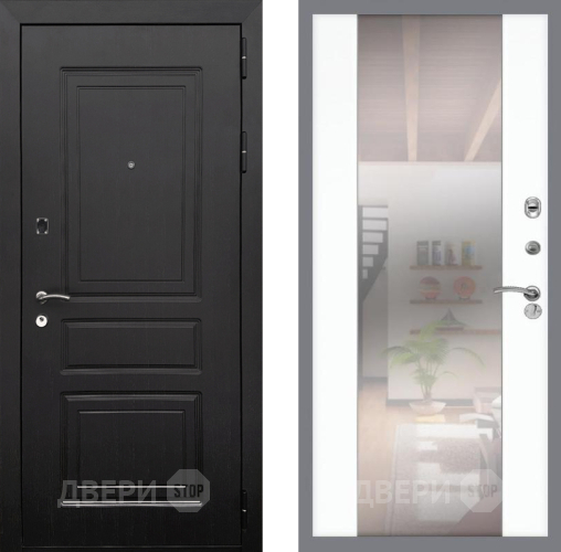 Входная металлическая Дверь Рекс (REX) 6 Венге СБ-16 Зеркало Силк Сноу в Фрязино