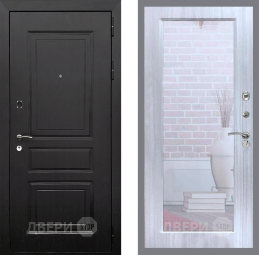 Входная металлическая Дверь Рекс (REX) 6 Венге Зеркало Пастораль Сандал белый в Фрязино