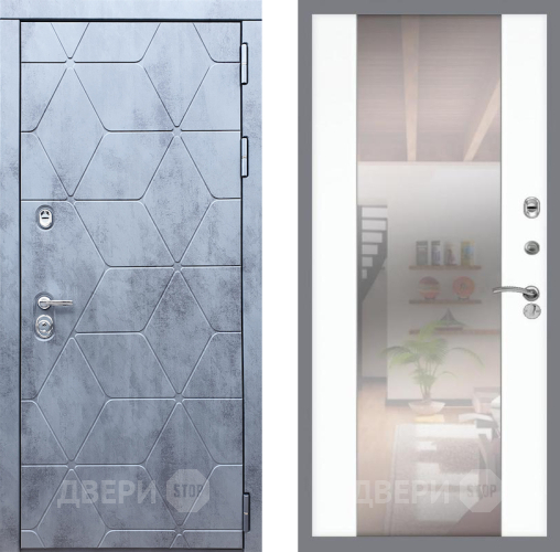 Входная металлическая Дверь Рекс (REX) 28 СБ-16 Зеркало Силк Сноу в Фрязино