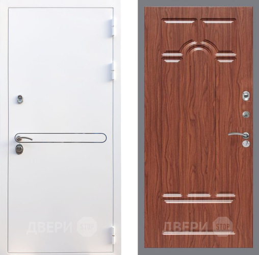 Входная металлическая Дверь Рекс (REX) 27 FL-58 орех тисненый в Фрязино