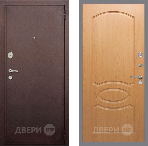 Входная металлическая Дверь Рекс (REX) 2 Медный Антик FL-128 Дуб в Фрязино