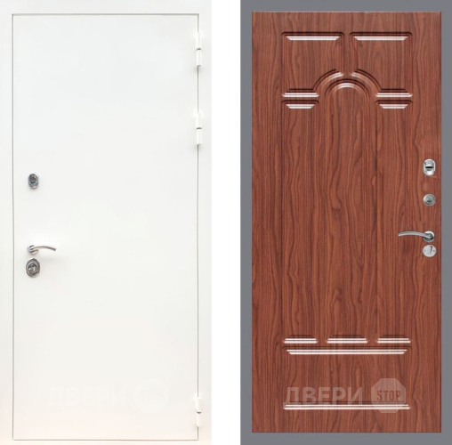 Дверь Рекс (REX) 5 Белая Шагрень FL-58 орех тисненый в Фрязино