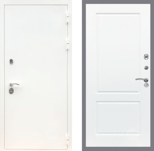 Входная металлическая Дверь Рекс (REX) 5 Белая Шагрень FL-117 Силк Сноу в Фрязино