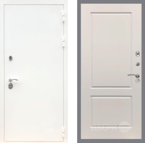 Входная металлическая Дверь Рекс (REX) 5 Белая Шагрень FL-117 Шампань в Фрязино