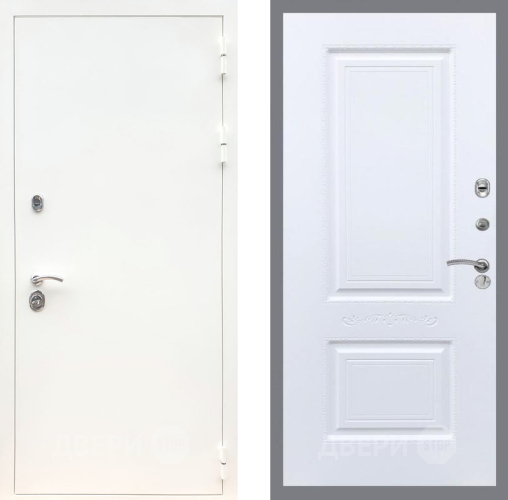 Входная металлическая Дверь Рекс (REX) 5 Белая Шагрень Смальта Силк Сноу в Фрязино