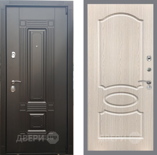 Входная металлическая Дверь Рекс (REX) 9 FL-128 Беленый дуб в Фрязино