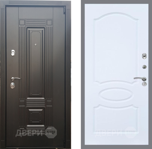 Входная металлическая Дверь Рекс (REX) 9 FL-128 Силк Сноу в Фрязино