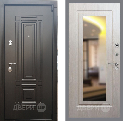 Входная металлическая Дверь Рекс (REX) 9 FLZ-120 Беленый дуб в Фрязино