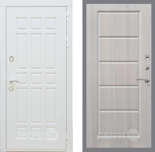 Входная металлическая Дверь Рекс (REX) 8 Силк Сноу FL-39 Беленый дуб в Фрязино