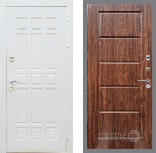 Входная металлическая Дверь Рекс (REX) 8 Силк Сноу FL-39 орех тисненый в Фрязино