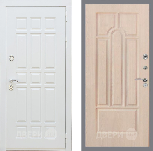 Входная металлическая Дверь Рекс (REX) 8 Силк Сноу FL-58 Беленый дуб в Фрязино