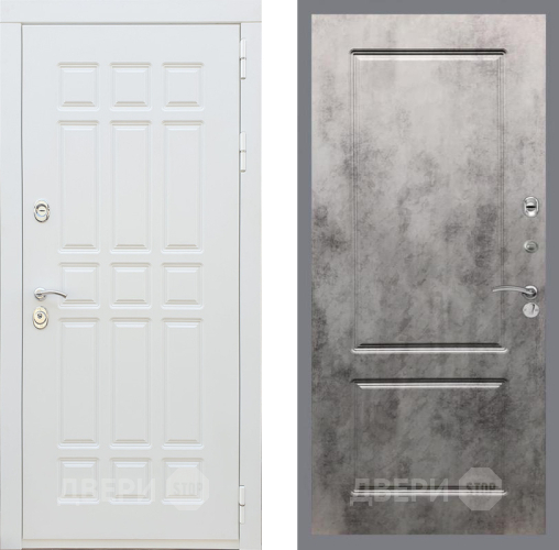 Входная металлическая Дверь Рекс (REX) 8 Силк Сноу FL-117 Бетон темный в Фрязино