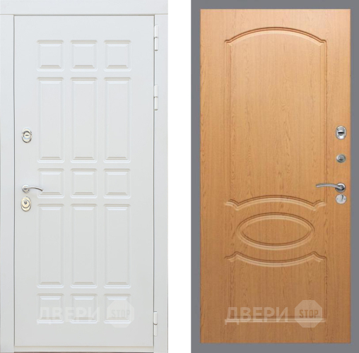 Входная металлическая Дверь Рекс (REX) 8 Силк Сноу FL-128 Дуб в Фрязино