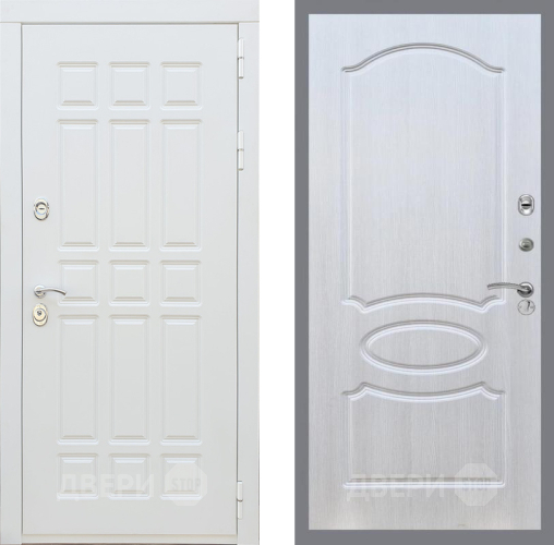 Входная металлическая Дверь Рекс (REX) 8 Силк Сноу FL-128 Лиственница беж в Фрязино