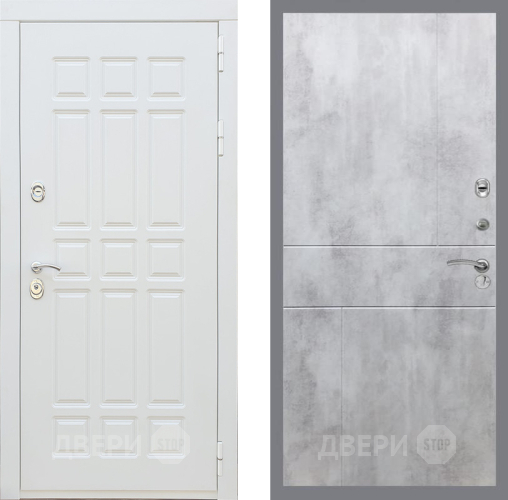 Входная металлическая Дверь Рекс (REX) 8 Силк Сноу FL-290 Бетон светлый в Фрязино