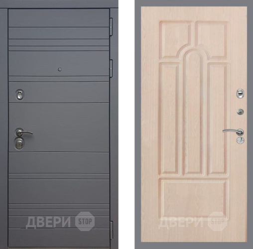 Входная металлическая Дверь Рекс (REX) 14 силк титан FL-58 Беленый дуб в Фрязино