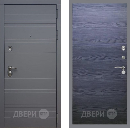 Входная металлическая Дверь Рекс (REX) 14 силк титан GL Дуб тангенальный черный в Фрязино