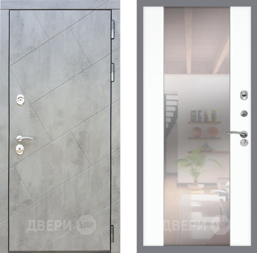 Входная металлическая Дверь Рекс (REX) 22 СБ-16 Зеркало Силк Сноу в Фрязино